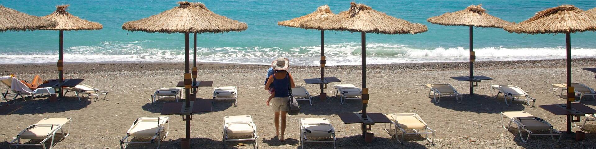 Agios Fokas Beach featuring a pebble beach