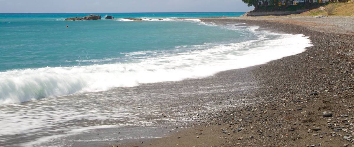 Agios Fokas Beach featuring a pebble beach and general coastal views