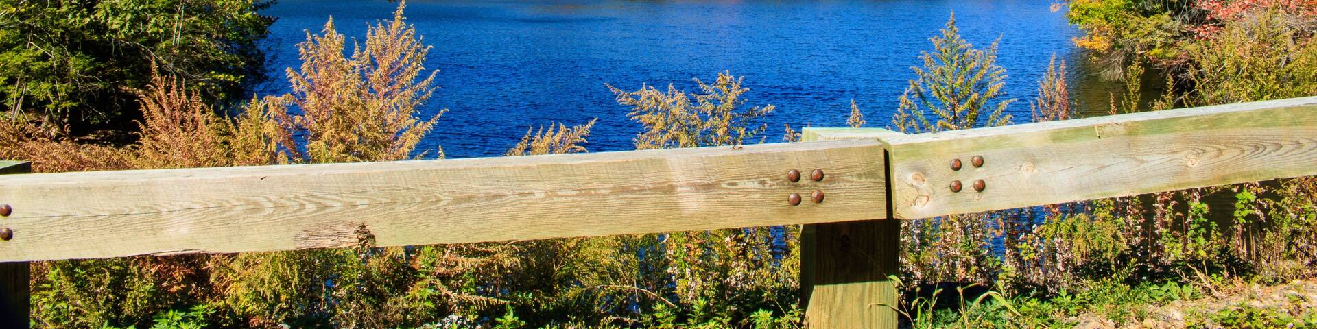The reservoir beyond the fence