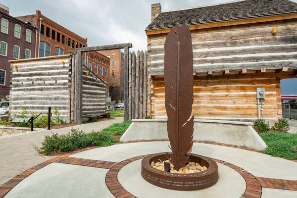 Fort Nashborough showing heritage elements