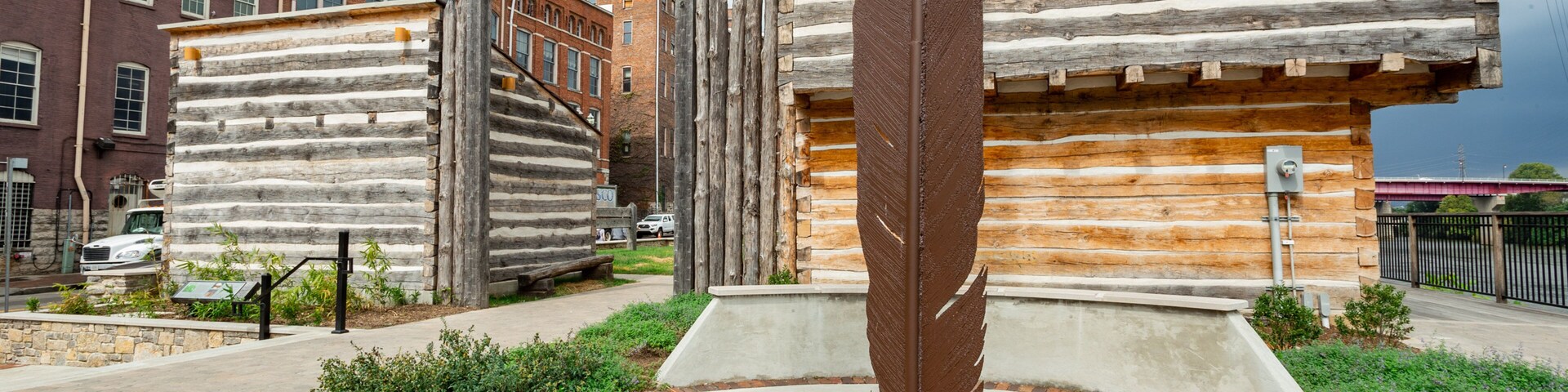 Fort Nashborough showing heritage elements