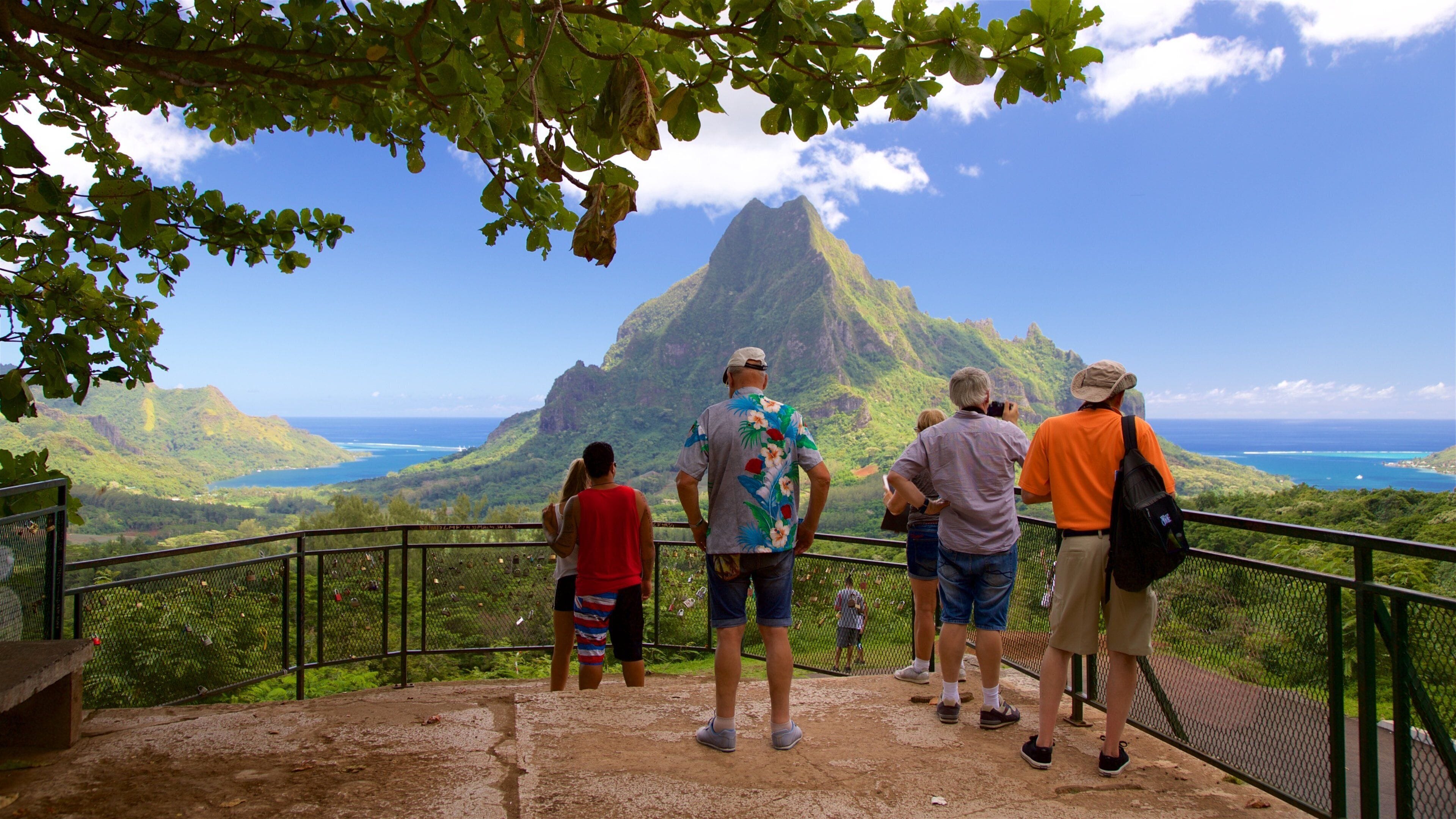 Ponto de observação Belvedere que inclui cenas tranquilas, montanhas e paisagens litorâneas