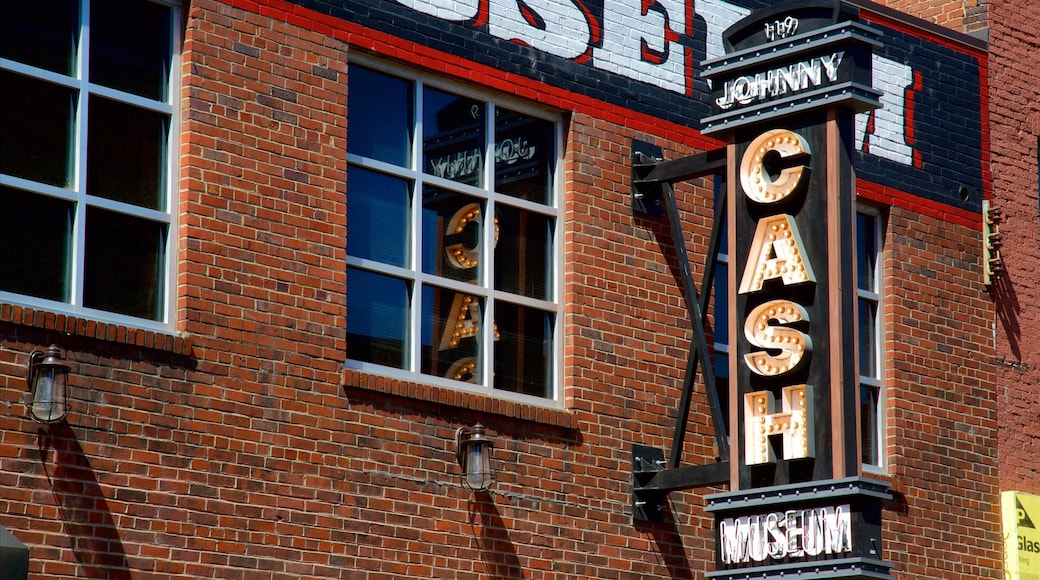 Johnny Cash Museum showing signage