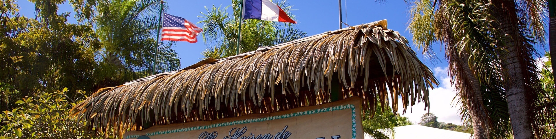 James Norman Hall Home featuring signage
