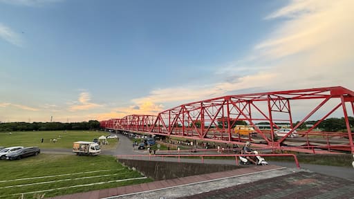 Xiluo Bridge, a tourist attraction in Yunlin, Taiwan