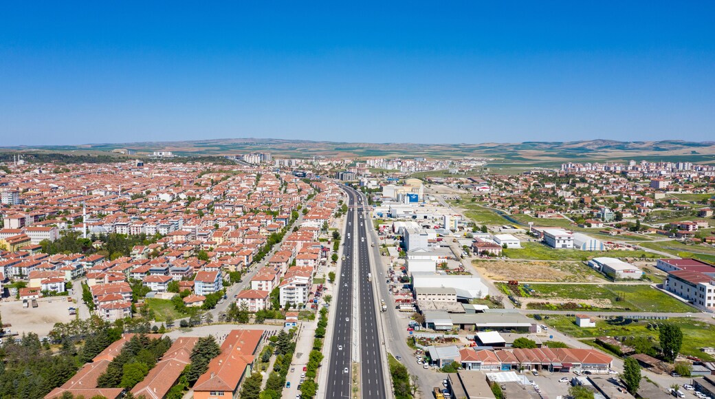 Aerial view of Polatlı,Ankara in TURKEY.