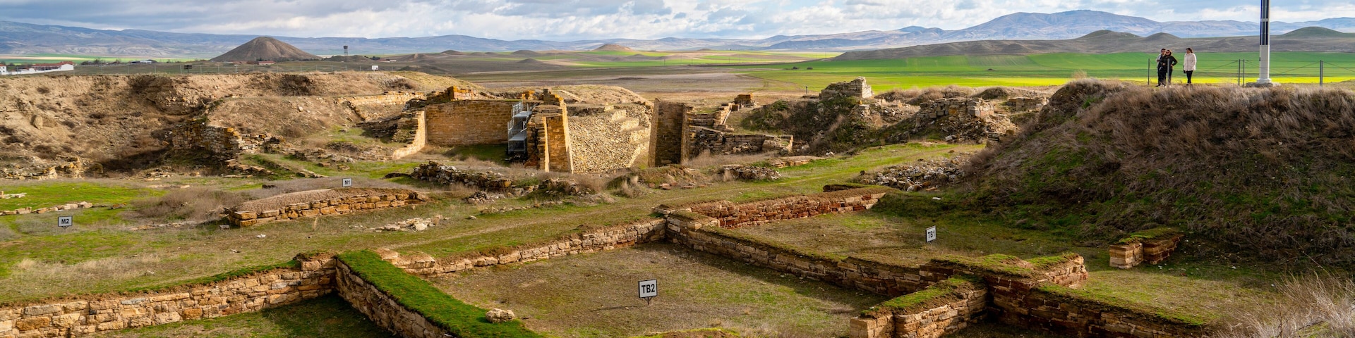 Polatlı, Ankara, Turkey - December 24 2023: Yassihoyuk, Gordion antique city ruins for Phrygians and Phrygia