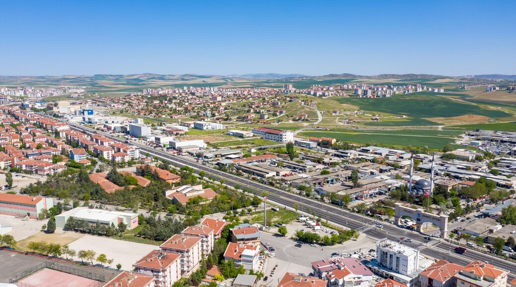 Aerial view of Polatlı,Ankara.Full Hd Aerial Photo.