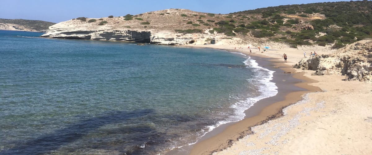 Beautiful and peaceful beach 
There are not lots of people but you have to take a 4x4 to go in it 
#greece 
#milos