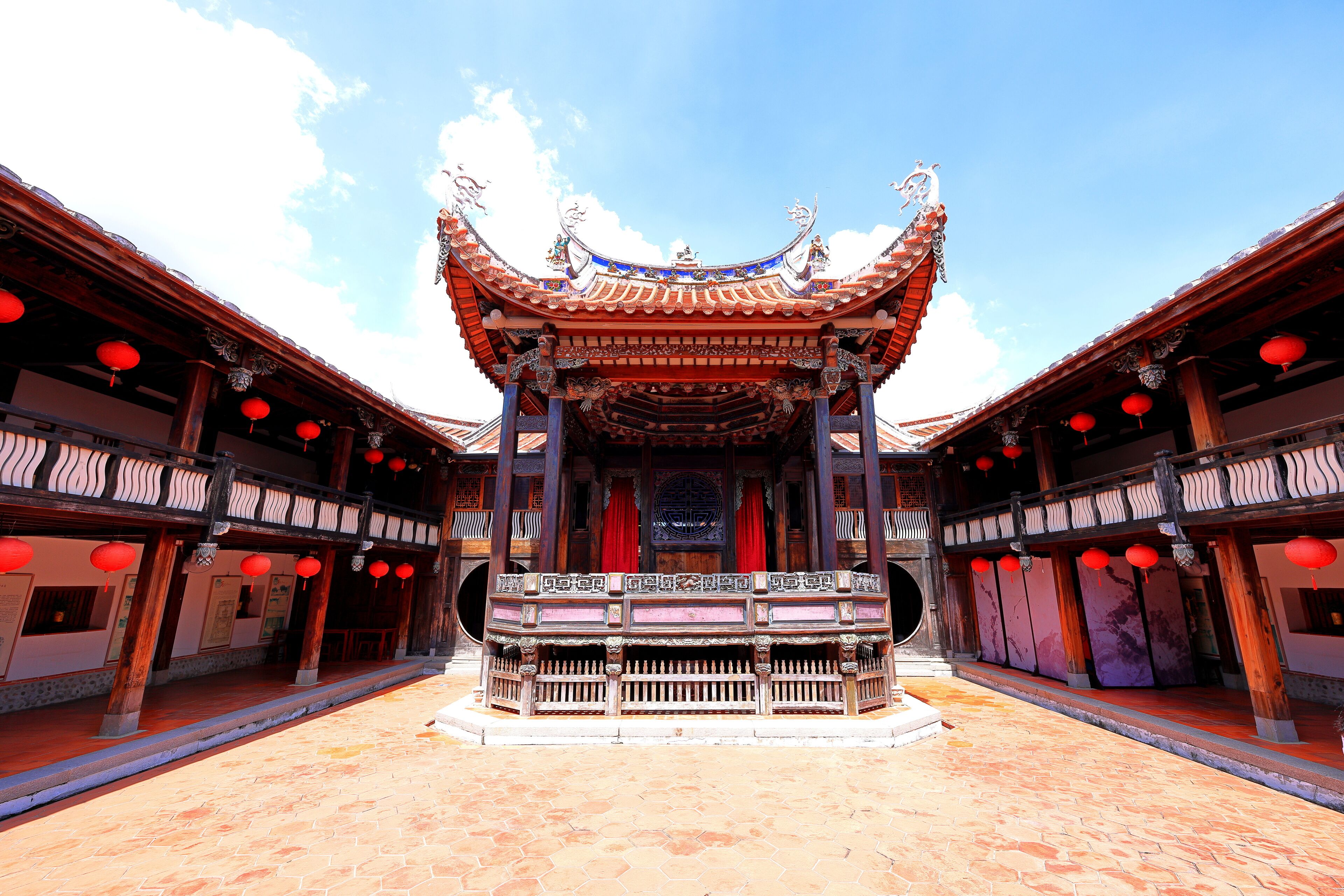 Wufeng Lin family garden with elegant mansion and classic Chinese garden architectures in Wufeng District, Taichung, Taiwan