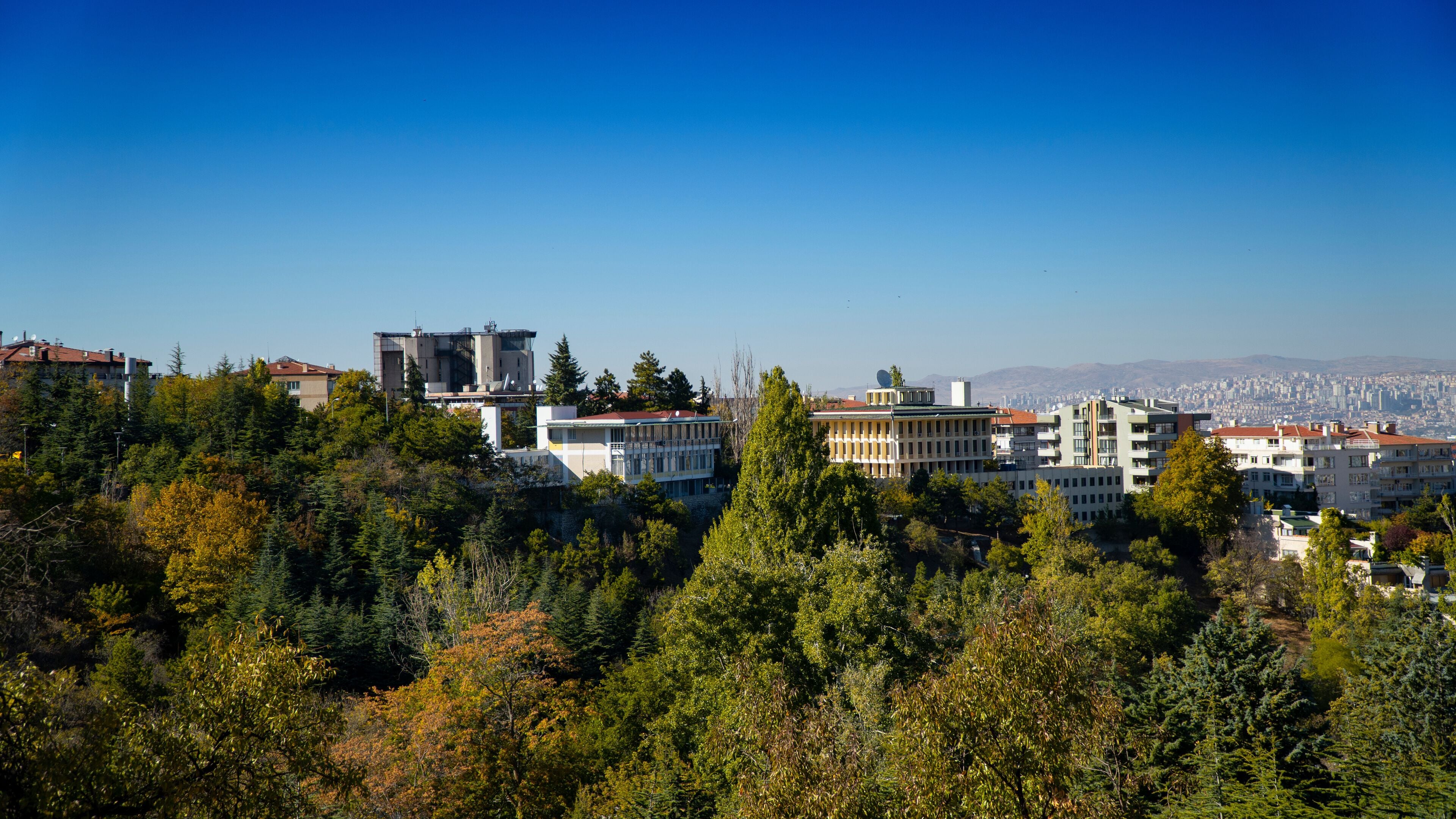 ANKARA, TURKEY - OCTOBER 7, 2018: Botanic Park in the autumn