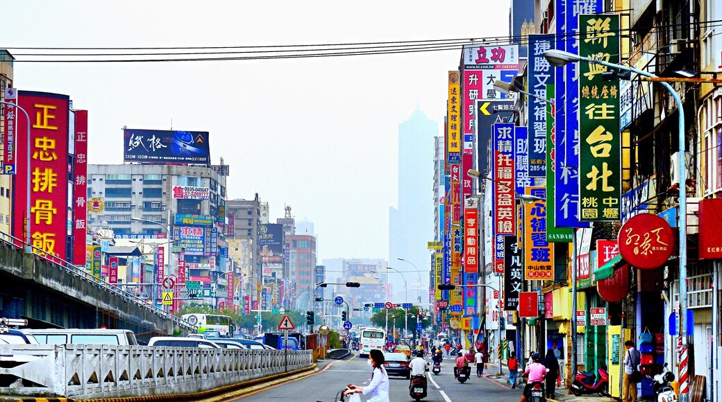 Sanmin District (三民區) is where the main train station located and the heart of Kaohsiung City, the second largest city and largest seaport in Taiwan.
#Taiwan #Kaohsiung #OnTheRoad #road #CityCentre