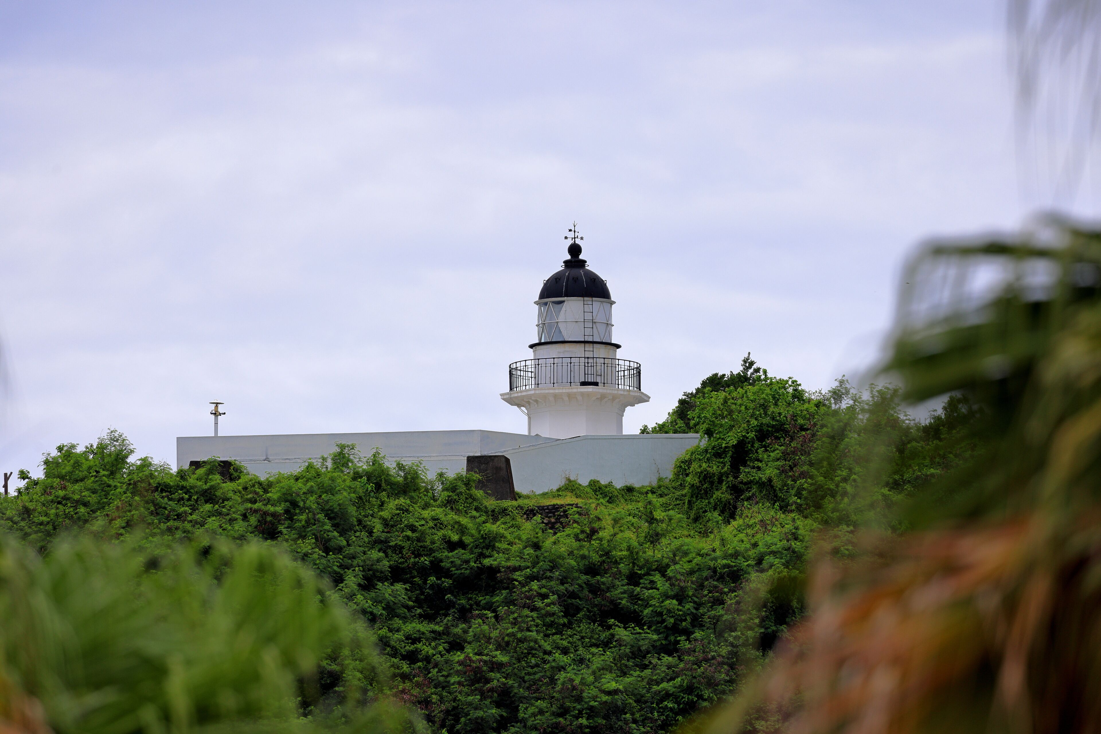 Elegant Kaohsiung Lighthouse, built in 1883 and reconstructed in 1918 at Qijin District, Kaohsiung City, Taiwan