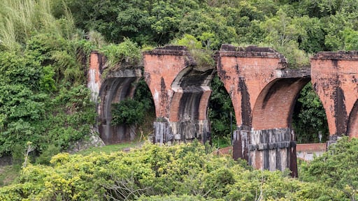 Longteng Broken Bridge, Yutengping Bridge in Longteng Village, Sanyi Township, Miaoli County, Taiwan, a famous travel destination, lifestyle.