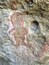 One of the many pictographs inside Ceremonial Cave, also known as Creation Cave or Teddy Bear Cave.