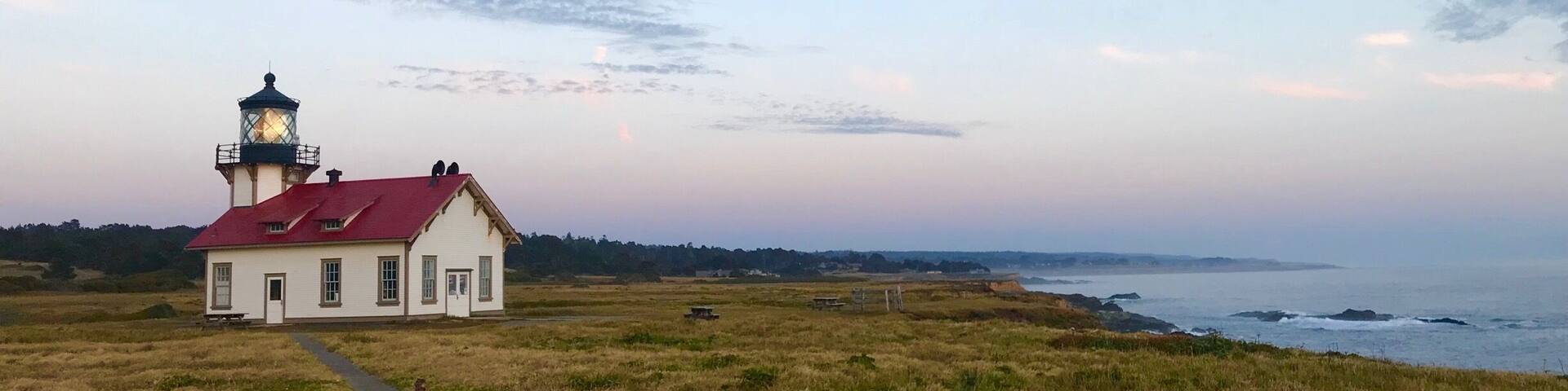 Not the sunset I was hoping for, but still a beautiful view of the lighthouse and Northern California coastline.