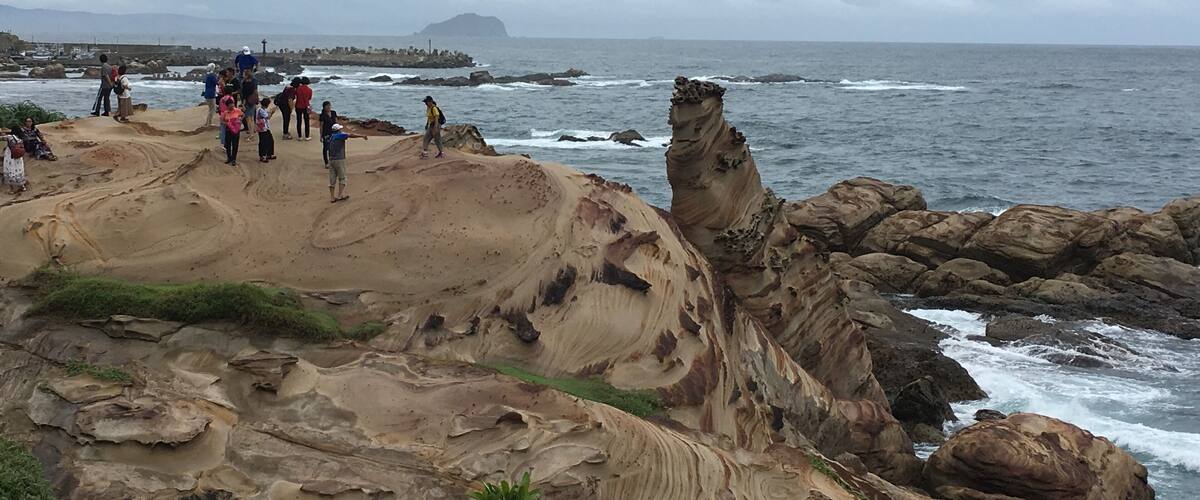 Beautiful rock formations in New Taipei, Taiwan