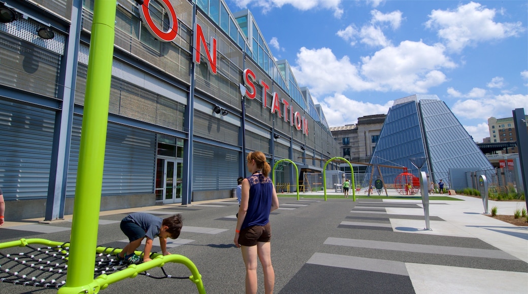 Science City at Union Station which includes a playground, signage and a park