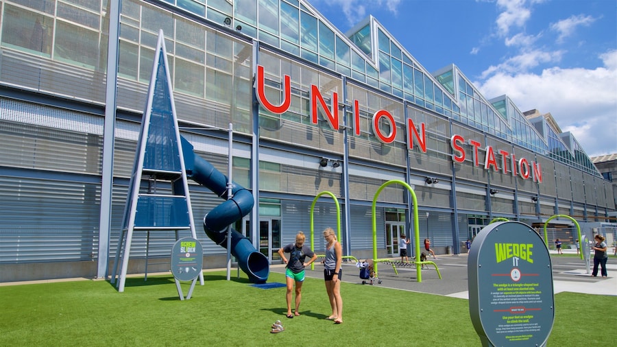 Science City at Union Station showing signage as well as a couple