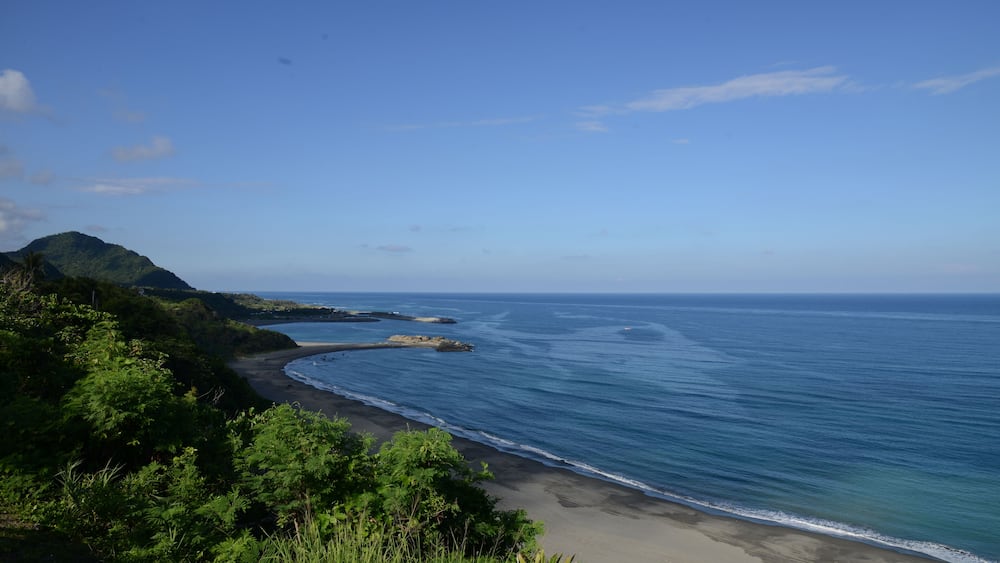 Seascape looking towards Jinzun on a sunny day in August.