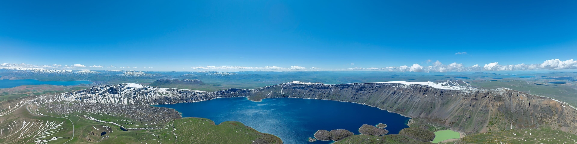 Nemrut Lake is the second largest crater lake in the world and the largest in Turkey.