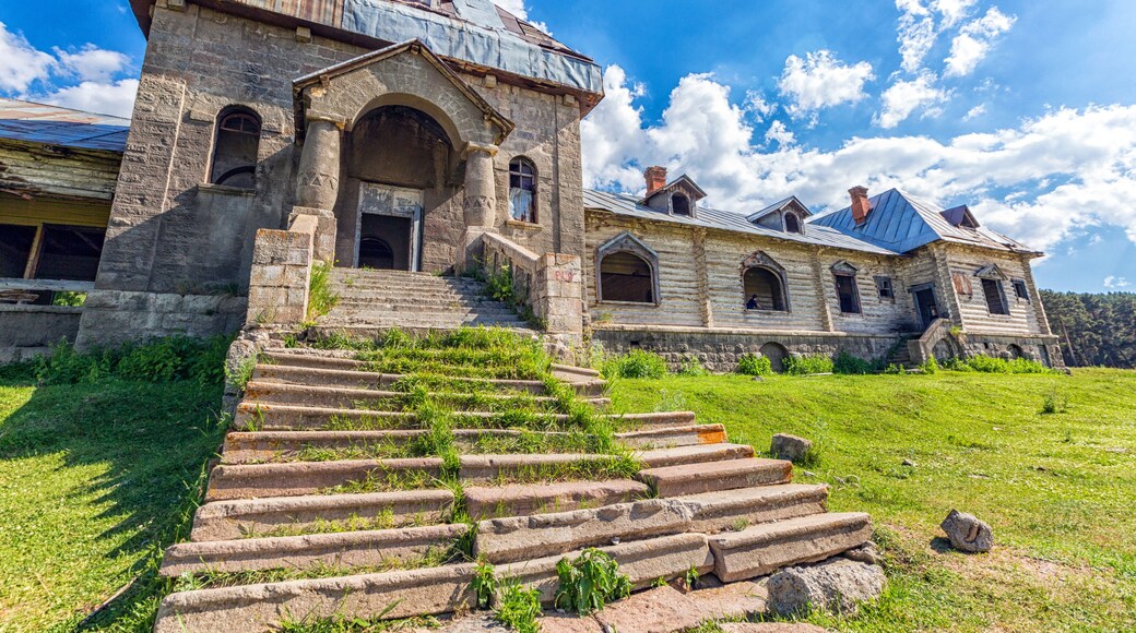 View of the hunting ( Katherina ) pavilion in Sarıkamis, Kars, Turkey. Pavilion built in 1896 in the Sarıkamış district of Kars..