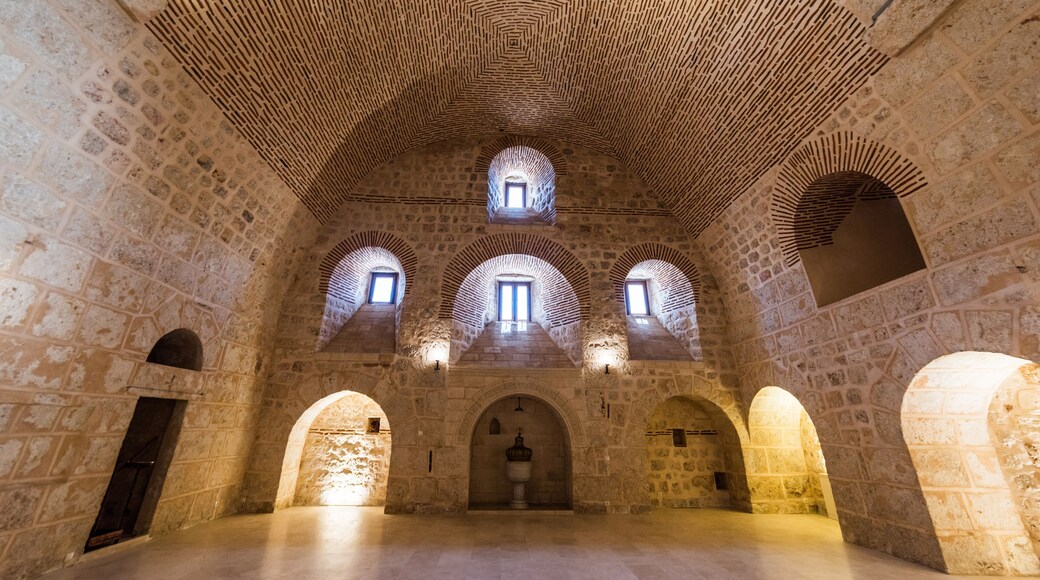 Mor Gabriel Monastery interior view. Midyat, Mardin, Turkey. Mor Gabriel Monastery is the oldest surviving Syriac Orthodox monastery in the world.