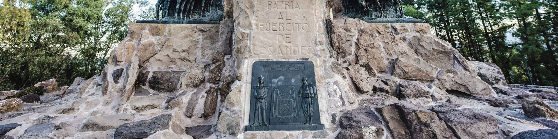Cerro de la Gloria monument in Mendoza, Argentina.