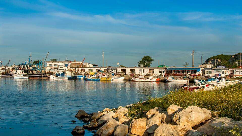Kirklareli, Turkey, 19 May 2017: Kiyikoy Port and Boats, Vize