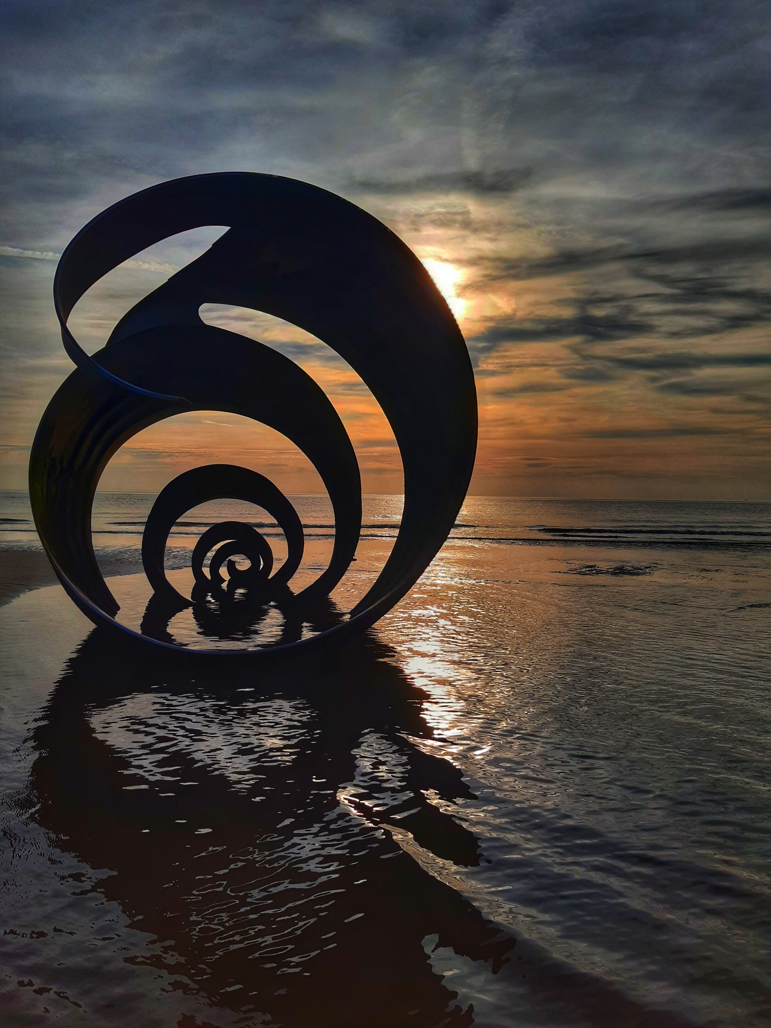 Take the picture from inside of the shell