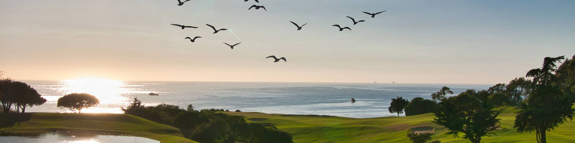 Sandpiper golf course at sunset in Santa Barbara