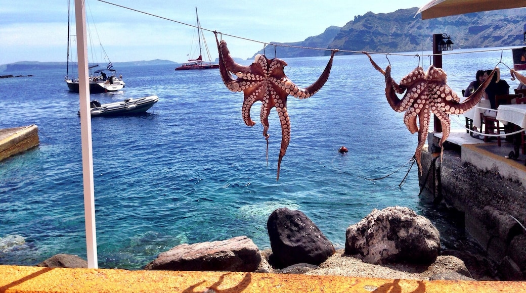 Any seafood lovers? Santorini is the spot (or so I'm told, as
I'm not a fan!)