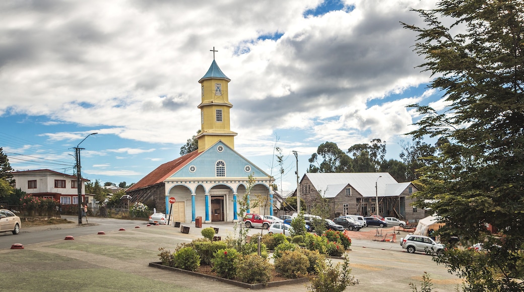 Chonchi Church at Plaza de Armas Square - Chonchi, Chiloe Island, Chile