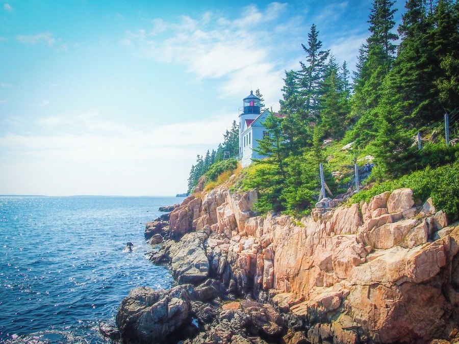 Bass Harbor Head Lighthouse is located on one of the many beautiful shorelines that line Acadia National Park in Maine, USA. It's easily accessed by car - this picture was taken from a rocky beach that's reached via a steep but short wooden stairway.
#NationalPark