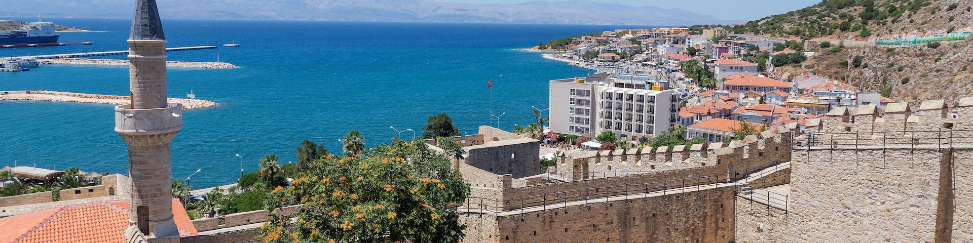 View of Cesme from the castle, Turkey