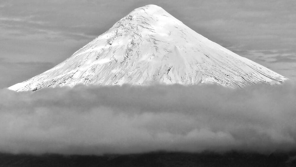 The impressive Osorno volcano near Puerto Varas, Chile. Photographed during a cloud inversion. #GreatOutdoors