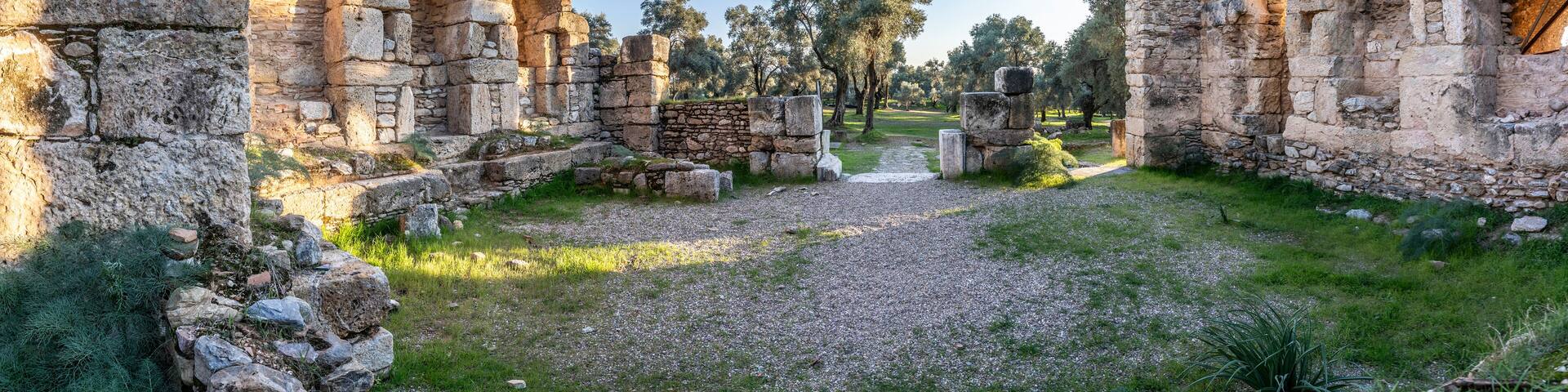 The Nysa Ancient City view in Sultanhisar Town of Turkey