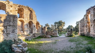 The Nysa Ancient City view in Sultanhisar Town of Turkey