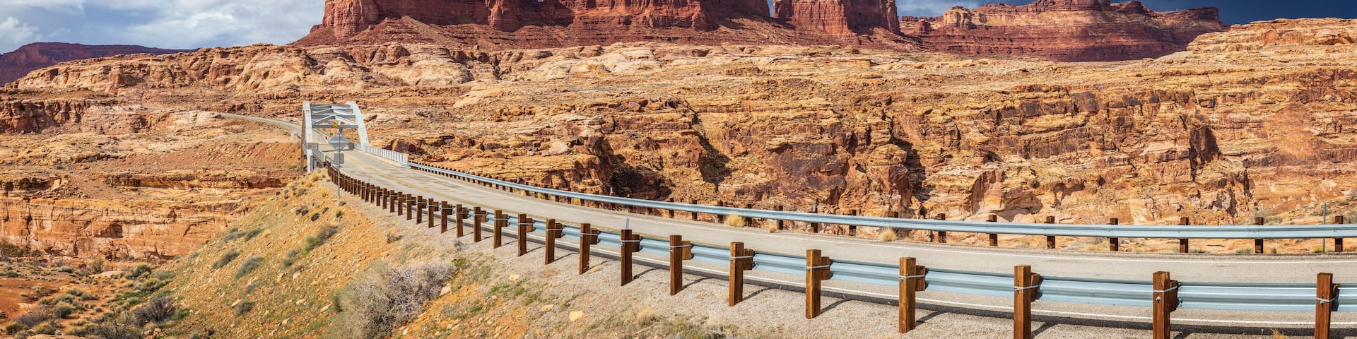 The Hite Crossing Bridge is an arch bridge that carries Utah State Route 95 across the Colorado River northwest of Blanding, Utah, United States