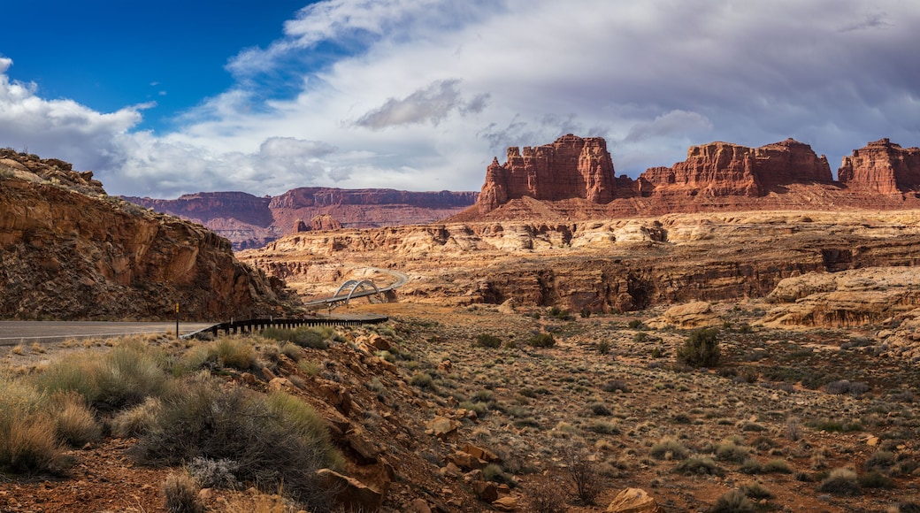 The Hite Crossing Bridge is an arch bridge that carries Utah State Route 95 across the Colorado River northwest of Blanding, Utah, United States