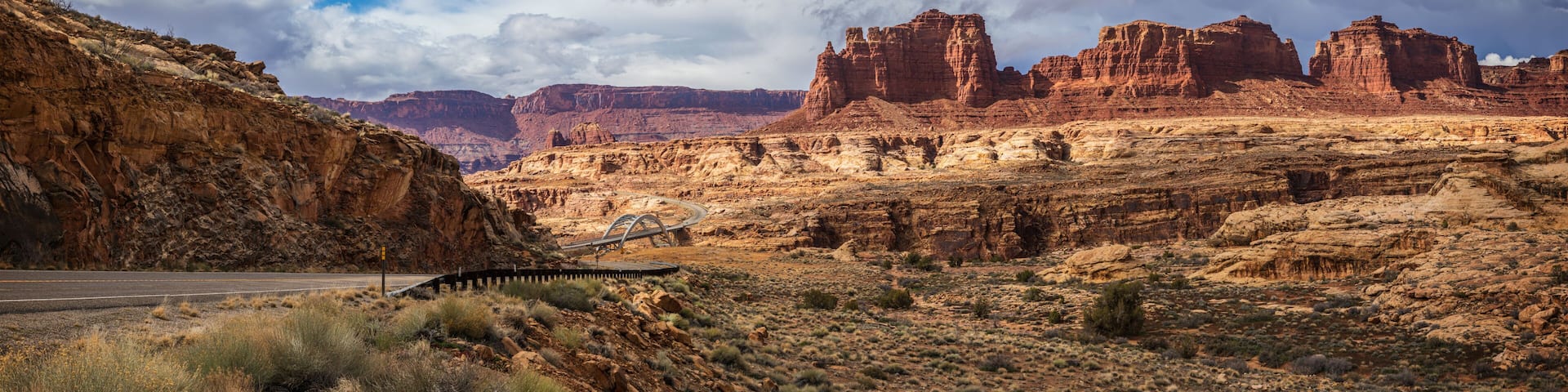 The Hite Crossing Bridge is an arch bridge that carries Utah State Route 95 across the Colorado River northwest of Blanding, Utah, United States