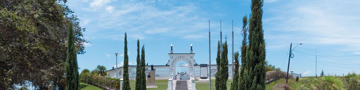 Aerial view of the Circasia Free Cemetery, Quindío, Colombia. Circasia, free municipality