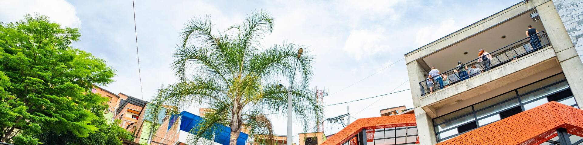 Medellín, Antioquia / Colombia August 07, 2017. La Commune No. 13 San Javier is one of the 16 communes of the city of Medellín, Colombia. It is located west of the Western Central Zone of the city