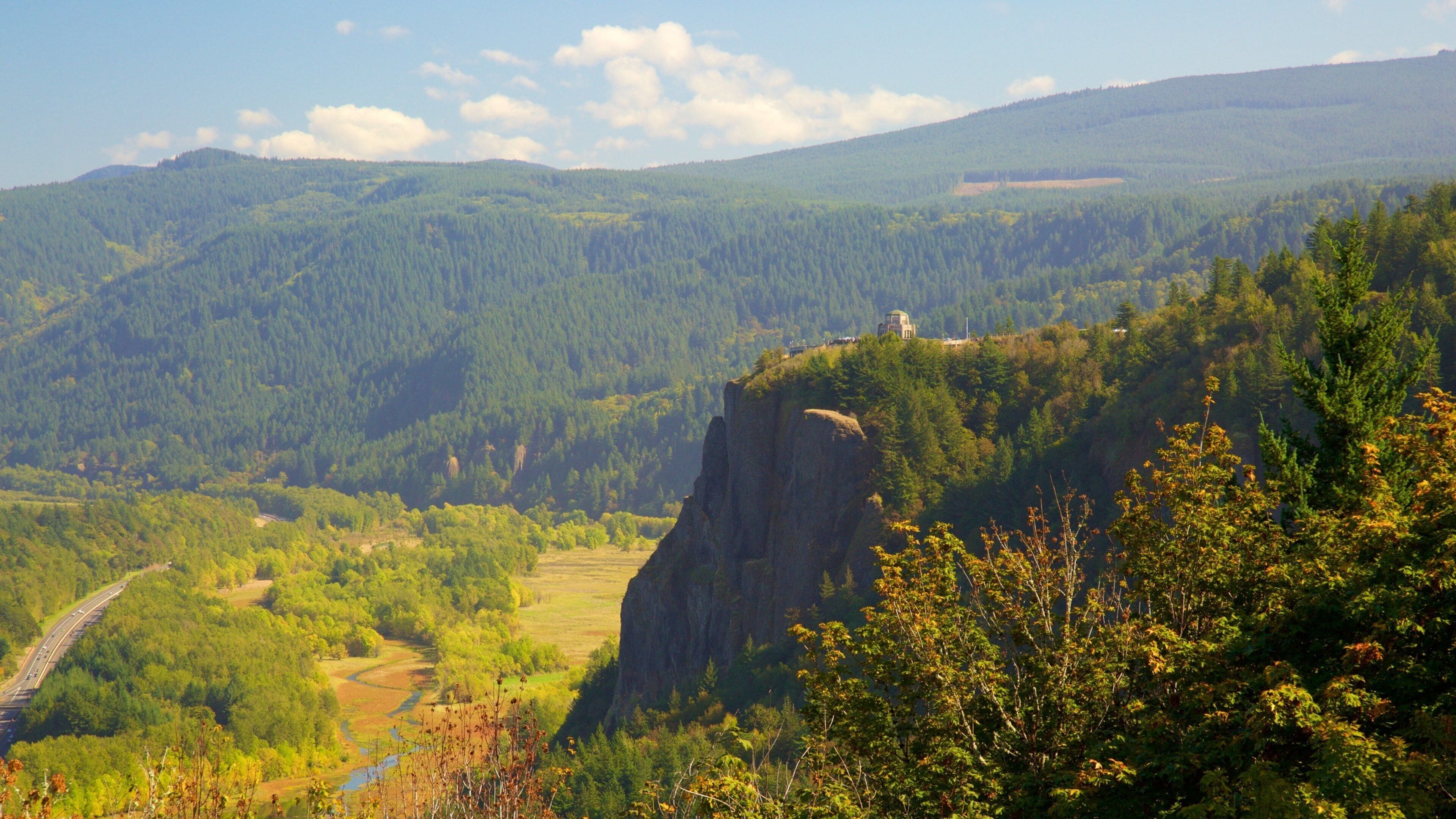 Chanticleer Point som viser rolig landskap, landskap og fjell