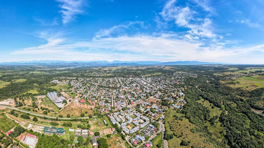 panoramica aerea de villanueva en los llanos orientales de colombia