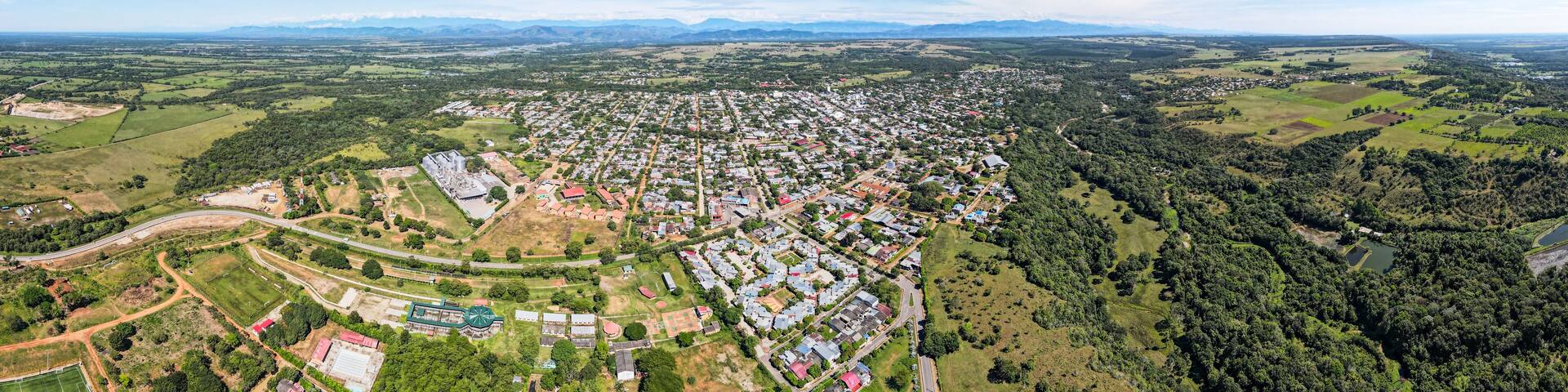 panoramica aerea de villanueva en los llanos orientales de colombia