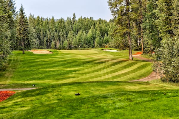 Landscapes on a golf course in rural Alberta