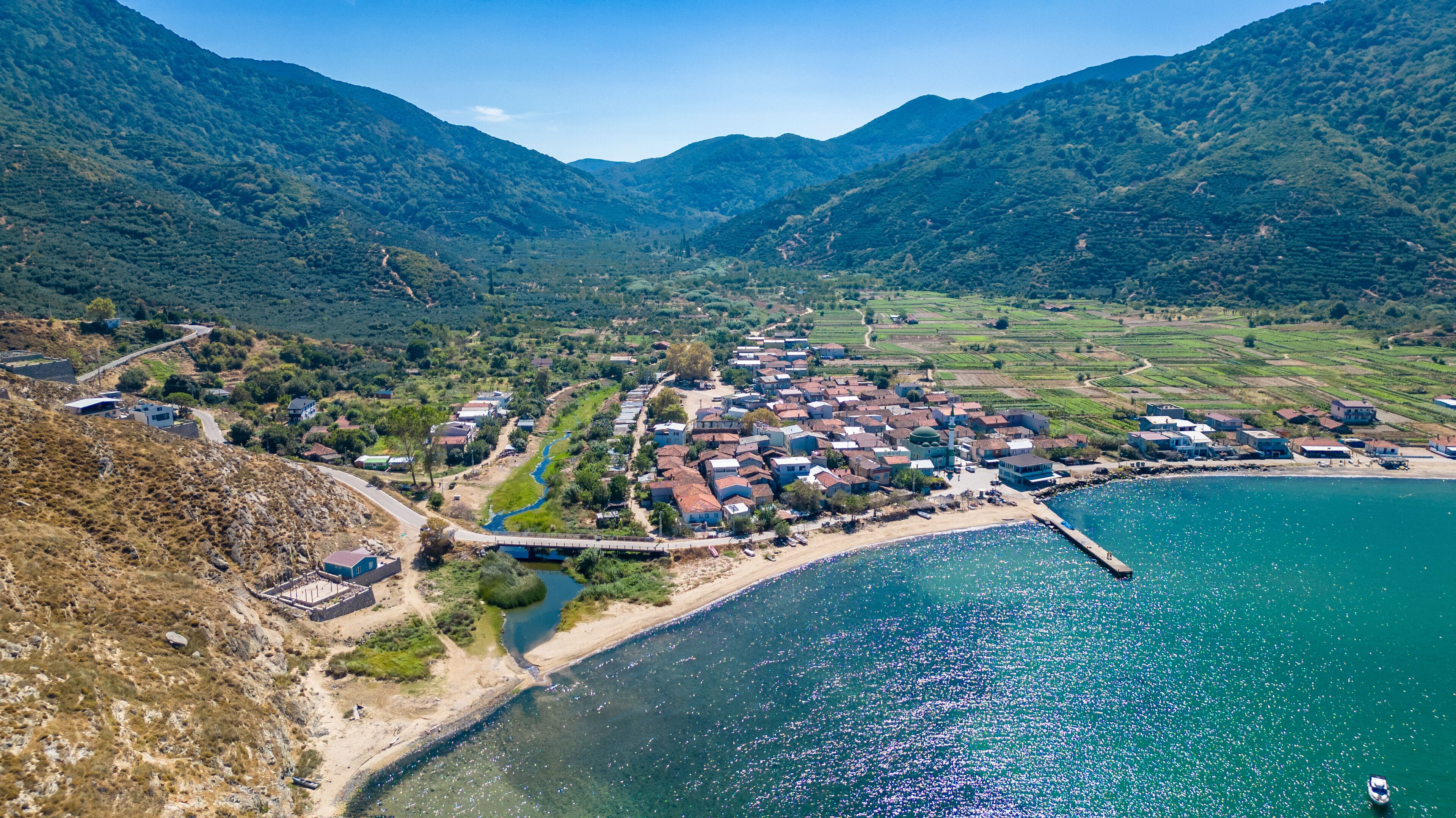 Kapidag Peninsula coastline view in Turkey