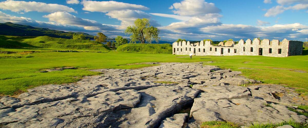 Crown Point State Historic Site featuring a ruin and a garden