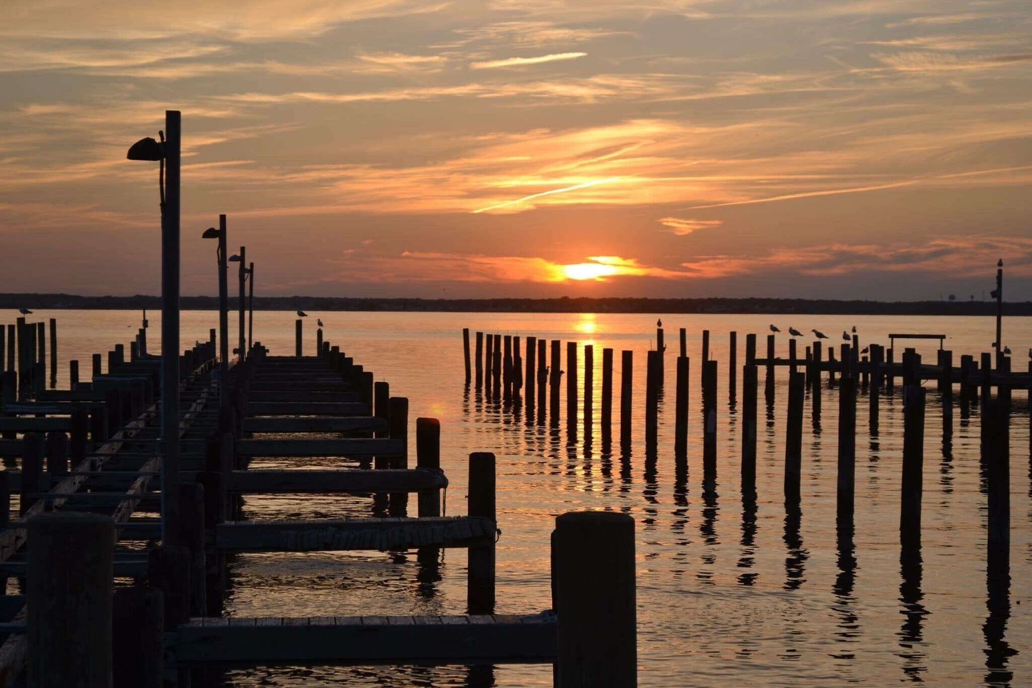 Sunset at Seaside Heights NJ bay side